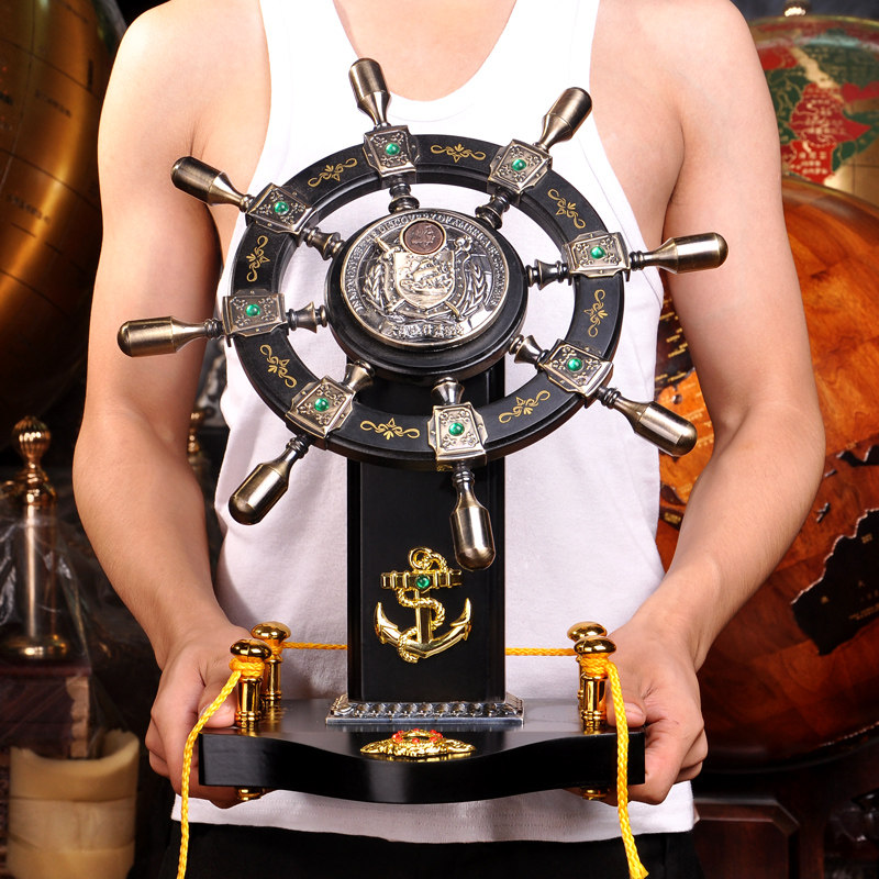 开业礼品领航舵盘摆件乔迁礼品办公桌装饰摆设手船舵航海舵,家居饰品,装饰摆件,淘宝优惠券,粉丝福利购,淘宝优惠卷