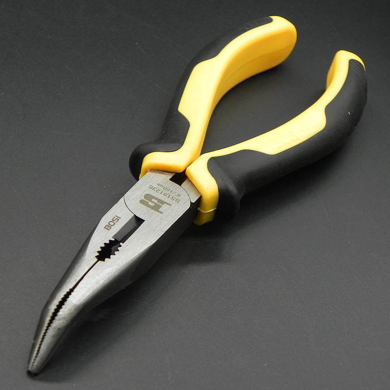 手工尖嘴钳 多功能电工钳尖口小钳子弯嘴钳弯咀钳 弯头尖咀嘴钳子