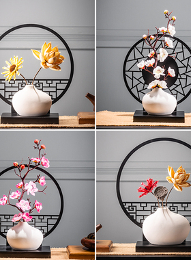 新中式风格家里电视柜摆件中国古风茶几玄关家居小装饰品