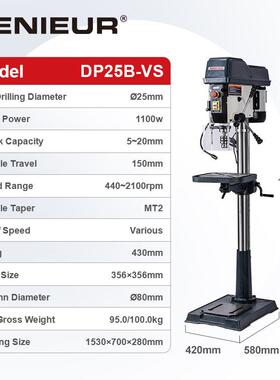 DP251100W25mmbenchdrillpressmachine