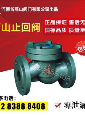 高山牌四氟密封止回阀H41F-16/25升降式软密封法兰止回阀DN253240