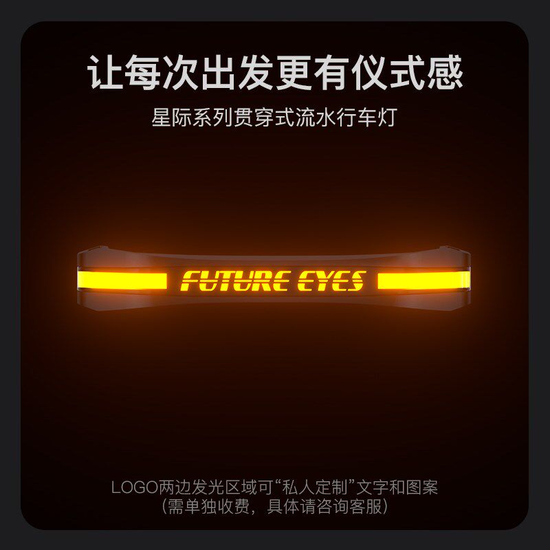 未来之眼星际X100摩托车射灯适用贝纳利502/552/702X防盗快拆强光