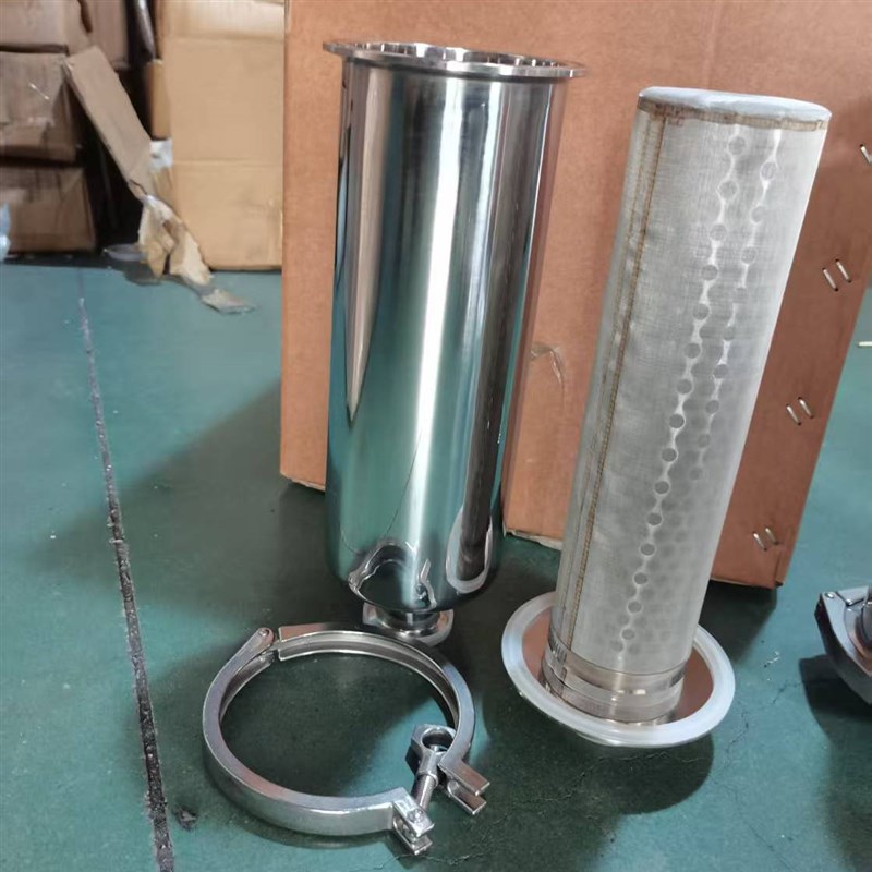 304不锈钢卫生级快装直通式精密管道过滤器卡盘滤芯滤网直发