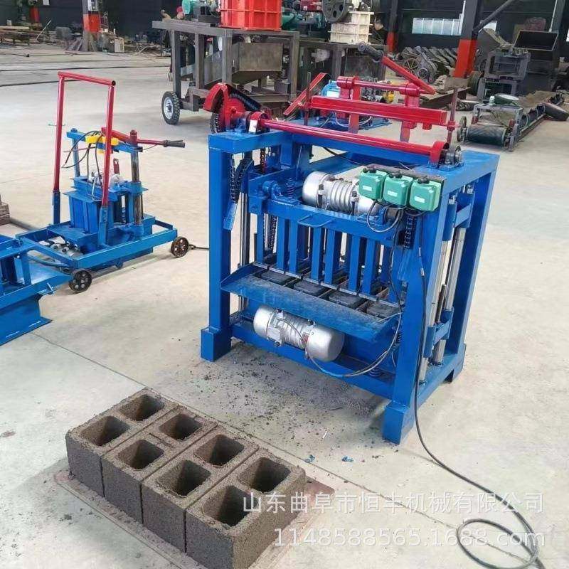 柴油小型手动混凝土空心砖头机械2-45免烧砌块水泥移动制砖机