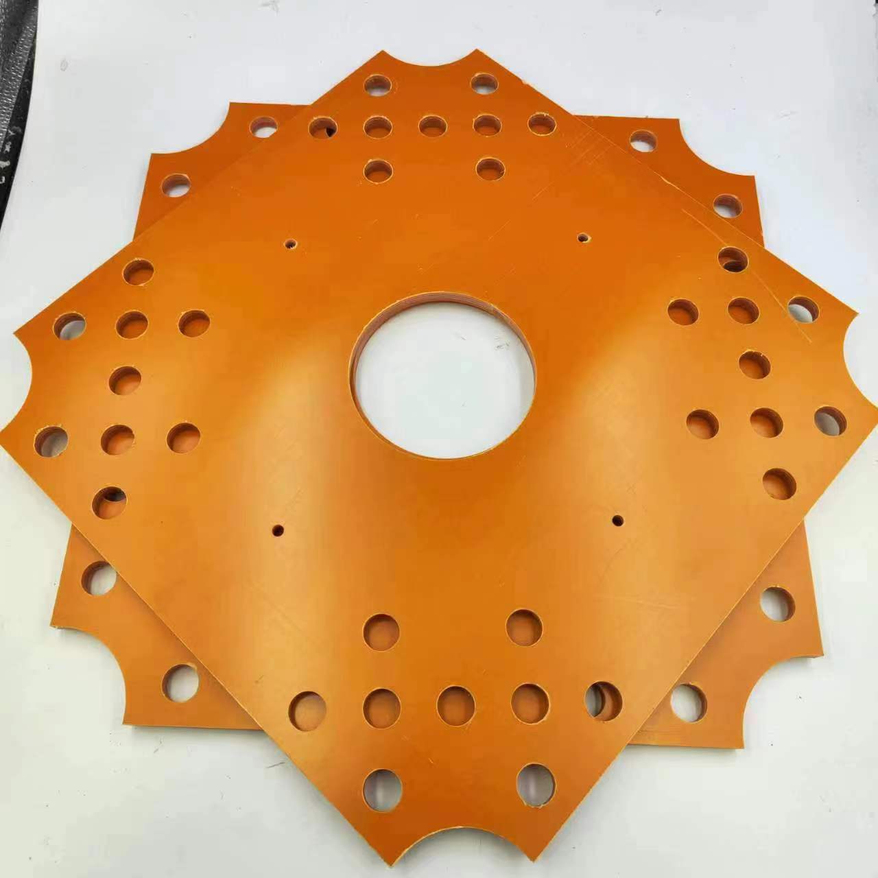 橘红色电木板 胶木板绝缘板加工治具夹具雕刻机 材料加工来图定制