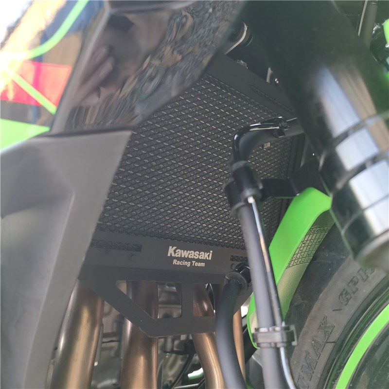 适用川崎ZX4R ZX4RR 改装不锈钢水箱网保护盖罩装饰摩托车配件