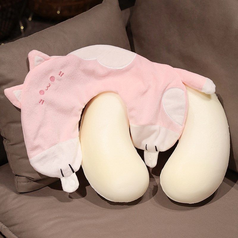 可爱猫咪u型枕护颈枕脖枕记忆棉飞机脖子靠枕学生旅行睡觉u形枕头
