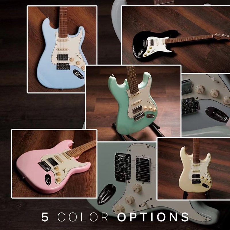 Sqoe电吉他 SEST700系列新款紫冰花ST电吉他单单双初学入门套装