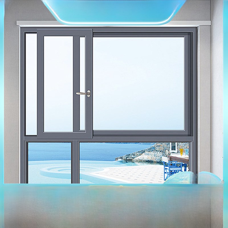 断桥铝合金漂移窗定制内开口倒封阳台推拉窗防盗隔音系统窗