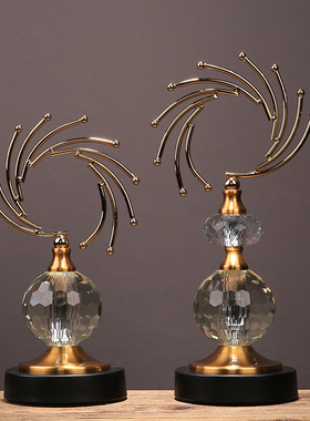 创意抽象金属摆件玄关样板房客厅家居乔迁送礼摆设