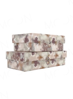 OON慕空间现样板间花色信封箱云纹收纳盒衣帽间摆件软装装饰