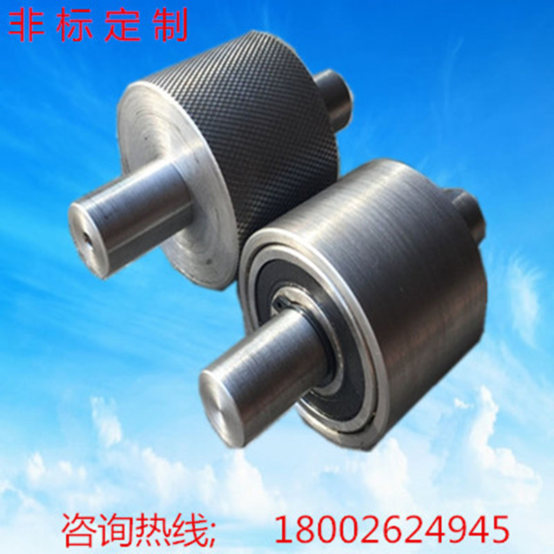 定做无动力流水线托辊主动被动滚轮镀锌滚筒滚轴胶套胶