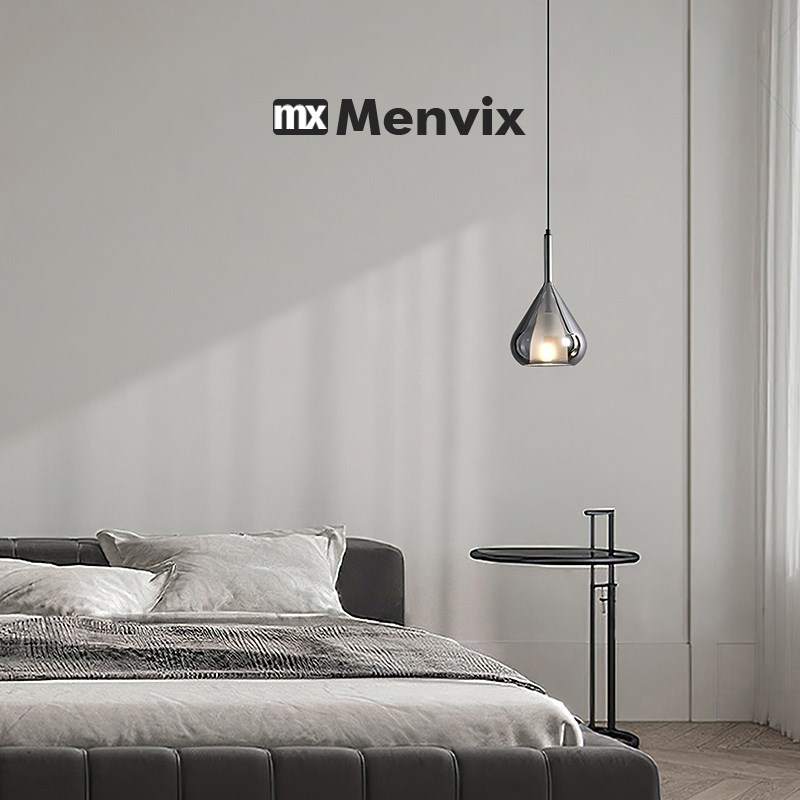 Menvix意式极简卧室床头吊灯现代简约2025网红玻璃吧台餐厅吊线灯
