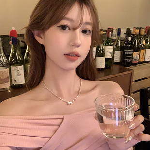 【蜜桃茶】南韩调调 h字母项链轻奢小众颈炼2023新款爆款锁骨链女