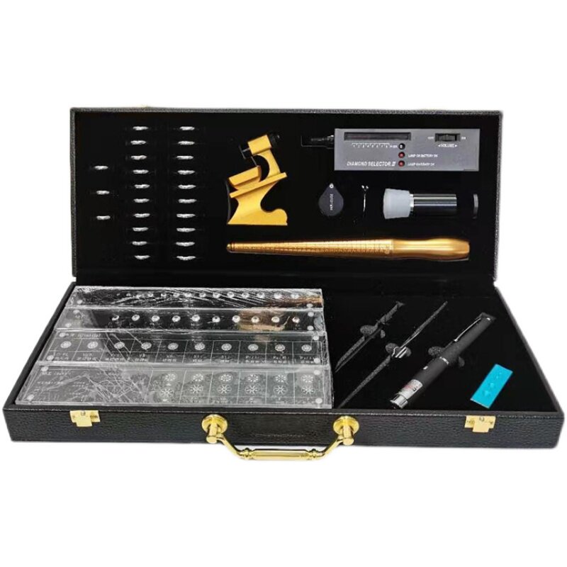 新款展厅钻石鉴定工具箱 珠宝销售检测工具套装 4C牌珠宝鉴定工具
