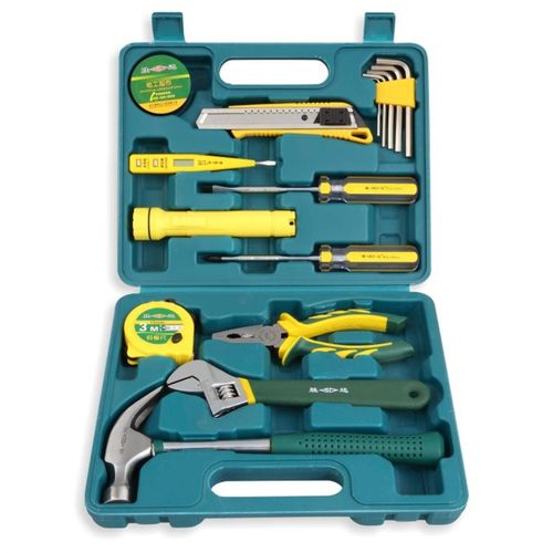 胜达工具 16件家用工具箱 电工五金工具组合工具套装