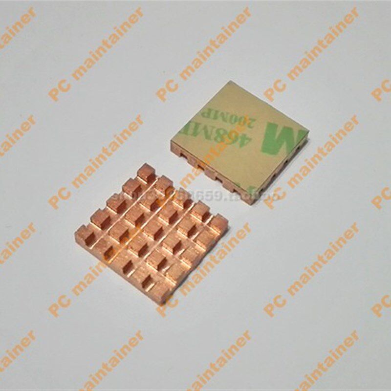 超薄破槽纯铜显存内存MOS散热片路由器机顶盒路由猫芯片17*17*3.0