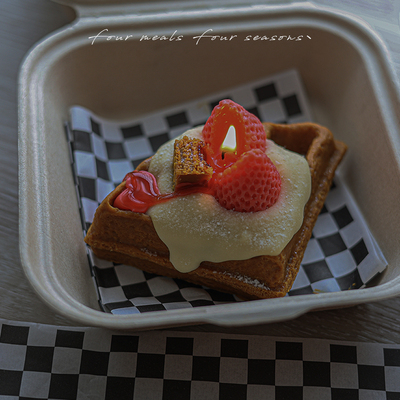 《反派华夫饼》整蛊便当ins草莓香薰蜡烛four meals four seasons