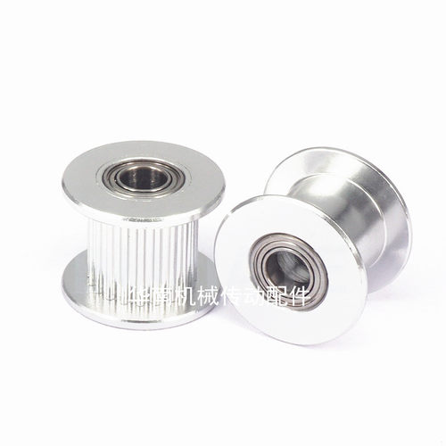 涨紧轮5M18齿同步轮 齿宽16/21 光面导向轮 内孔5/6/7/8/10/12/15