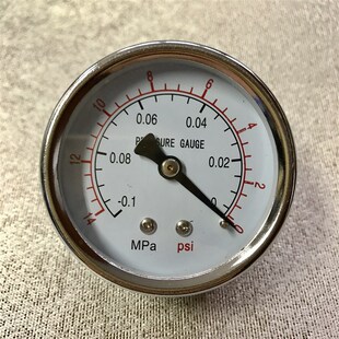60Z 背接式 轴向真空表 负压表 m14x1.5 不带边 0mpa 60mm 0.1