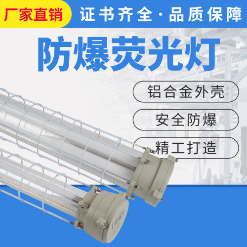 隔爆型防爆灯 T8防爆日光灯单管双管 仓库厂房国标荧光灯2*40W