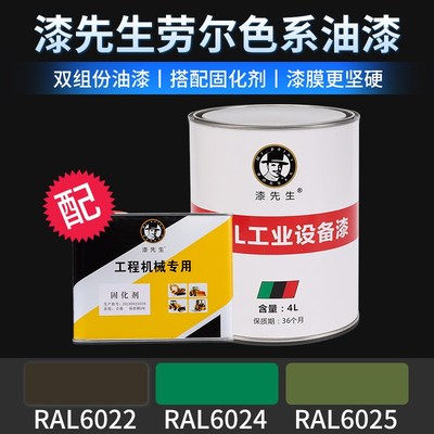 T劳尔涂鸦桶装油漆RAL6022橄榄土褐色RAL6024交通绿RAL6025蕨绿色