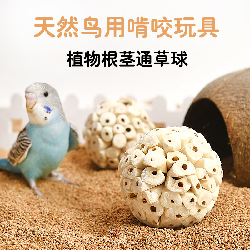 纯天然通草球鹦鹉宠物啃咬球仓鼠磨牙健齿咀嚼球解压益智鸟类玩具,宠物/宠物食品及用品,鸟玩具,淘宝优惠券,粉丝福利购,淘宝优惠卷