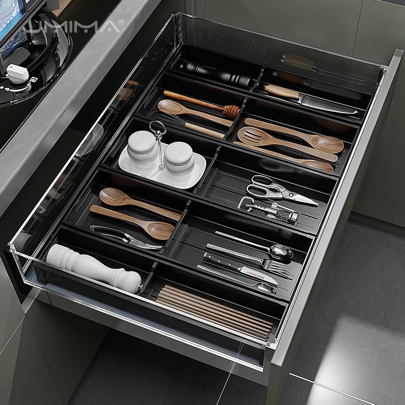 厨房抽屉收纳盒分隔内置厨柜刀叉筷子柜内餐具柜子碗筷收纳架