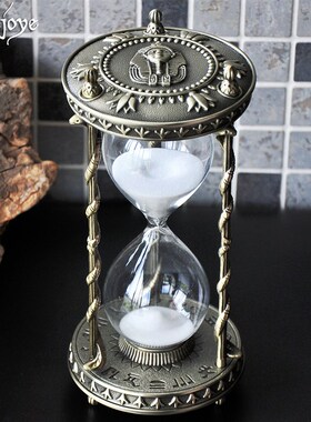 图坦金属沙漏分钟计时器创意摆件家居装饰品送女友男朋友礼物