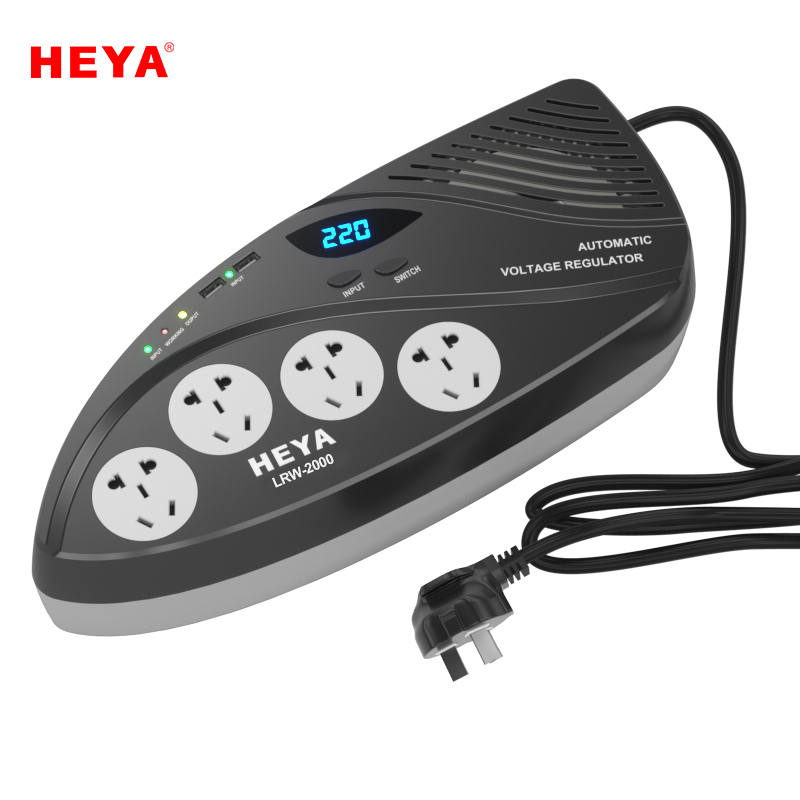 禾原00W交流稳压器家用V全自动单相电源电脑排插式