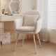 椅家用女生卧室奶油风靠背椅子轻奢级感简约梳妆台凳子