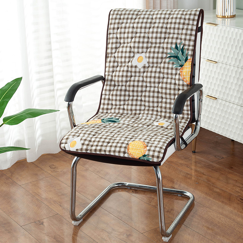 毛绒坐垫靠垫一体久坐椅子座椅屁股椅垫厚垫子靠背座垫家用