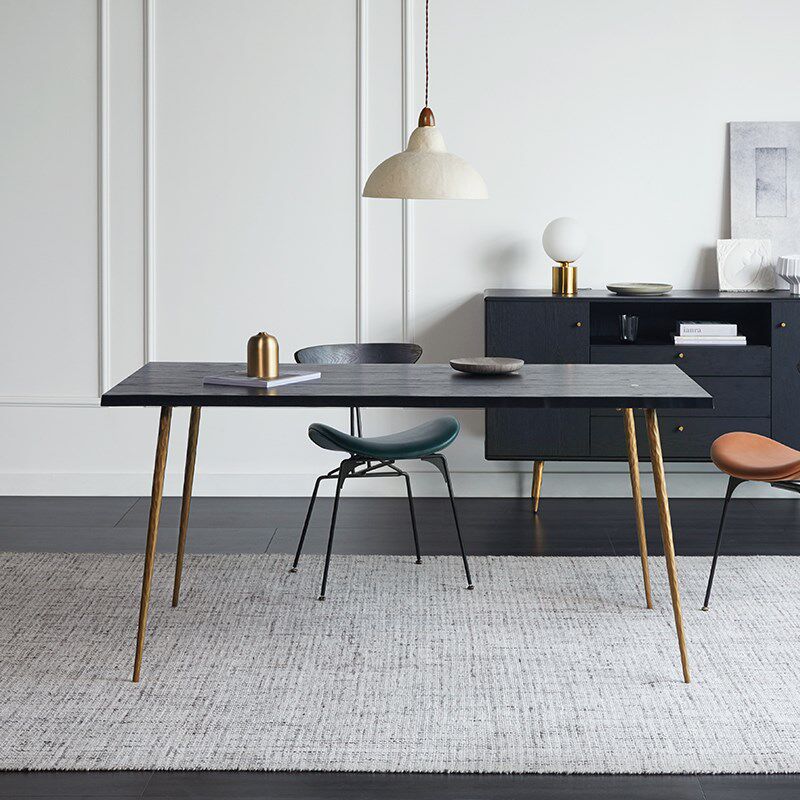 现极简风小户型实木不规则自然边缘设计饭桌餐桌办公桌子金属腿,住宅家具,板木餐桌,淘宝优惠券,粉丝福利购,淘宝优惠卷