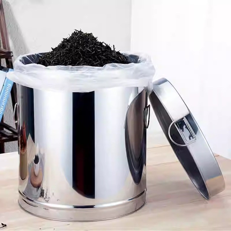 不锈钢茶叶罐茶叶桶大容量陈皮桶密封罐马口铁桶储存茶叶加厚铁桶