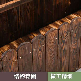 防腐木花箱室内阳台实木槽方盆庭院长菜形花种绿植盆景种植箱花盆