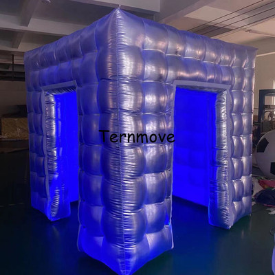 银色金色充气帐篷展览照相亭充气方形广告发光帐篷half dome tent