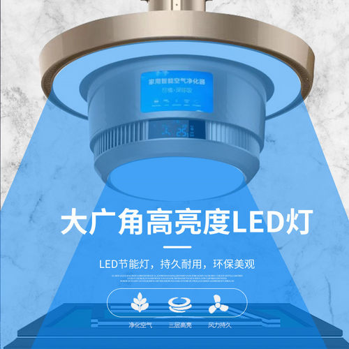 外排式双电机吸烟灯直排吊灯风抽烟机麻将机房馆桌室空气净化器