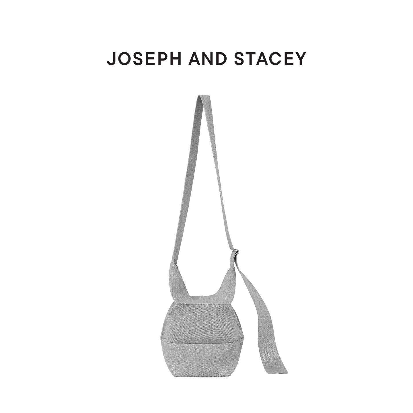 JOSEPHANDSTACEY韩国包包2025新款女士通勤百搭针织铂金色水桶包