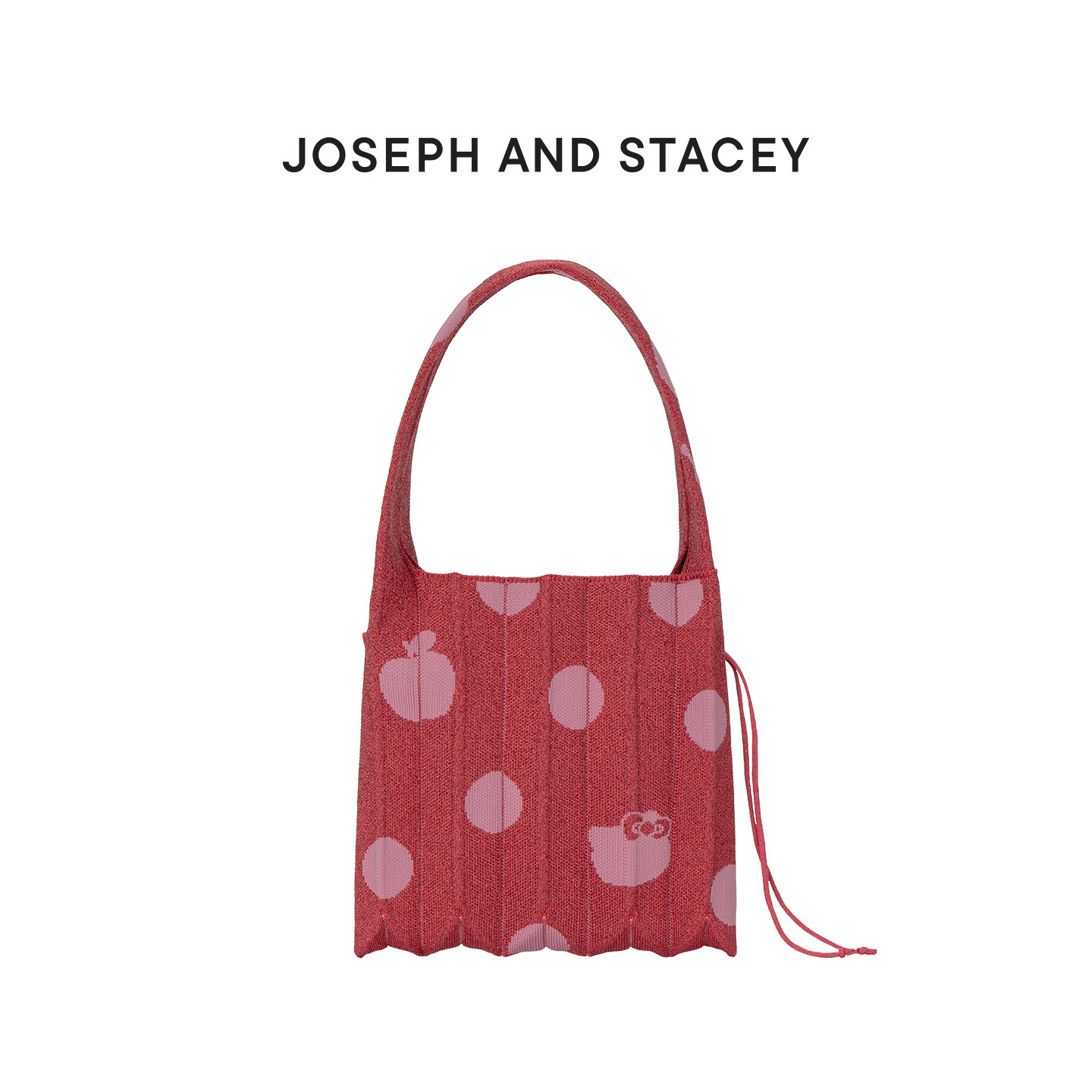 JOSEPHANDSTACEY韩国包包女款hellokitty三丽鸥珊瑚红小号手提袋