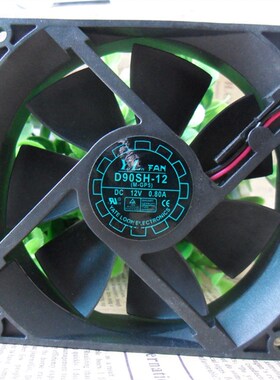 全新 悦轮/Y.L.FAN D90SH-12 9025 12V 0.80A 2线 机箱散热风扇