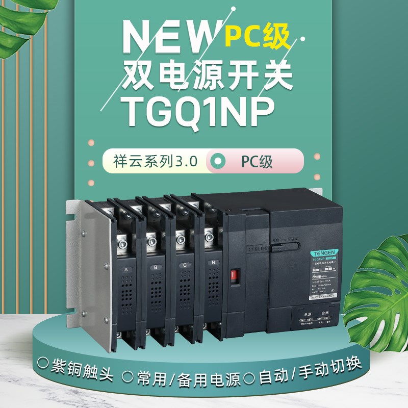 天正电气双电源转换器TGQ1NP-125A250A400A800A PC级双电源开关