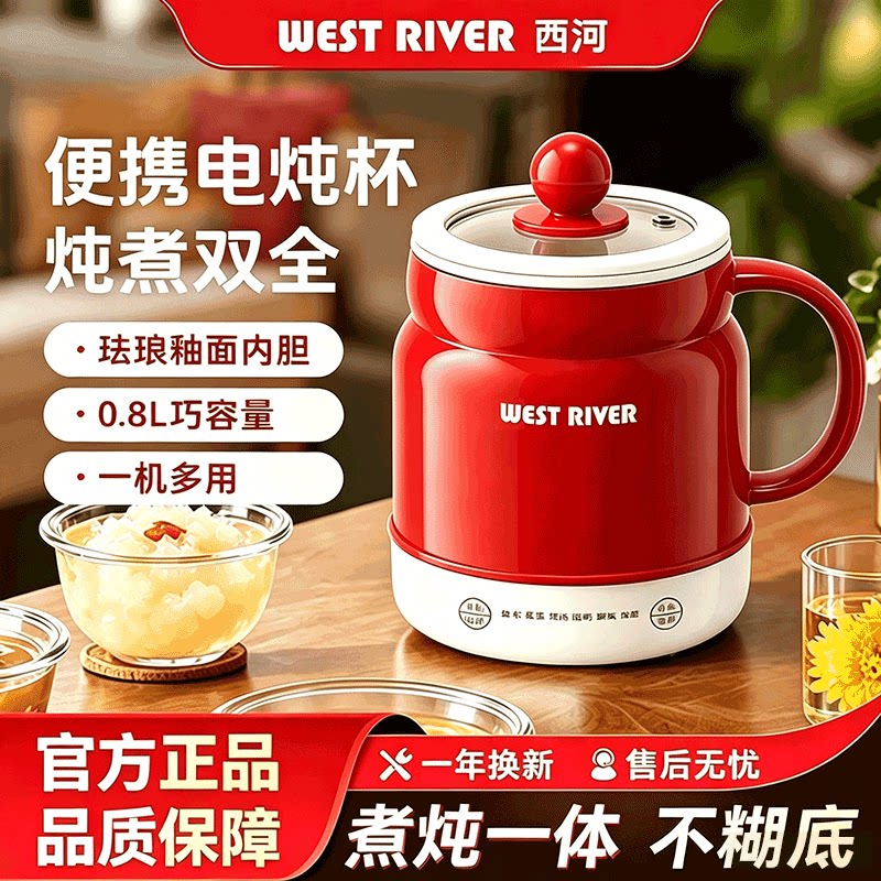 德国电炖杯恒温保温陶瓷釉内胆煮火锅多功能便携电饭煲电热水壶
