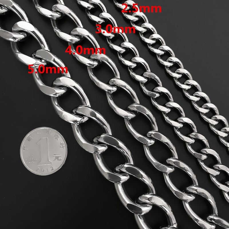 不锈钢p链小型中型大型犬狗链子泰迪训狗链金毛狗狗项圈脖链P字链