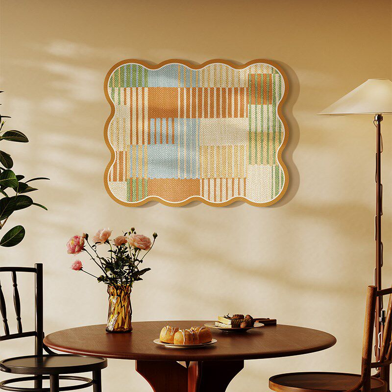 美式高级感磁吸免打孔电表箱装饰画配电箱遮挡画磁吸电闸皮革贴画