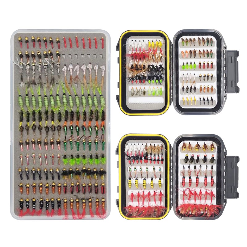 枚76枚7枚飞蝇钩套装路亚飞钓毛钩套装 苍蝇蜜蜂毒蚊若虫