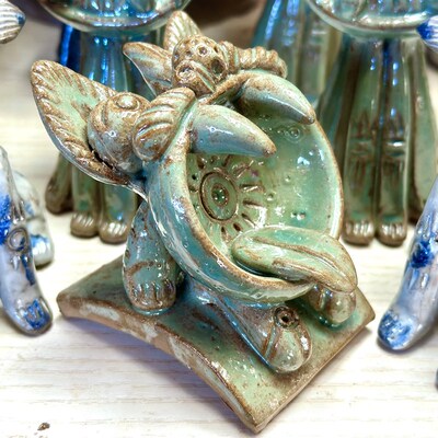 瓦猫云理南诏窑手工陶瓷猫创意礼品开业小摆件古南诏国发货