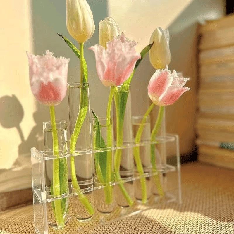 试管花瓶风款式透明网红家里水培花器组合插花瓶装饰品清新,家居饰品,花瓶,淘宝优惠券,粉丝福利购,淘宝优惠卷