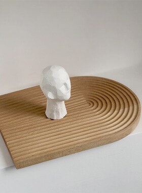 秘密卡车 实木摆件日式拱形置物盘托盘民宿咖啡馆艺术装饰