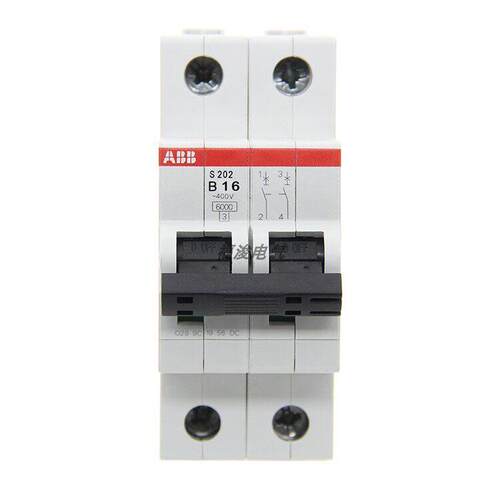 ABB 微型断路器 S202-B16空气开关 2P 16A B型 空开 小型断路器