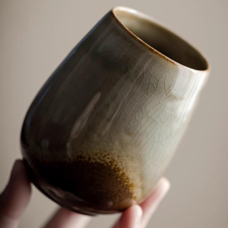 高档窑变茶道六君子套装陶瓷开片茶筒功夫茶具黑檀木茶夹毛刷配件
